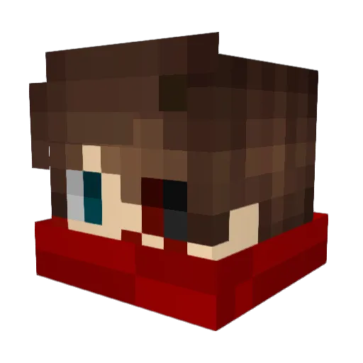 91U Minecraft avatar head, 3D render