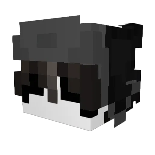 91W1 Minecraft avatar head, 3D render