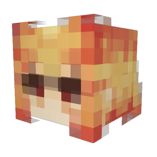 924M Minecraft avatar head, 3D render