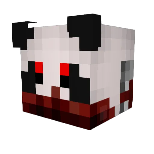 92Hiruko Minecraft avatar head, 3D render