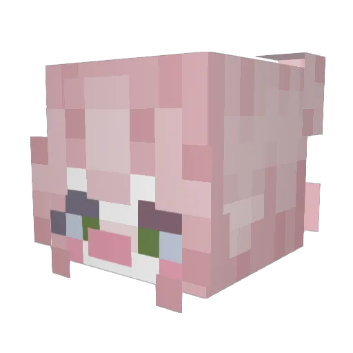 92hs Minecraft avatar head, 3D render