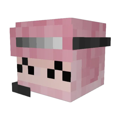 931UnreadEmails Minecraft avatar head, 3D render