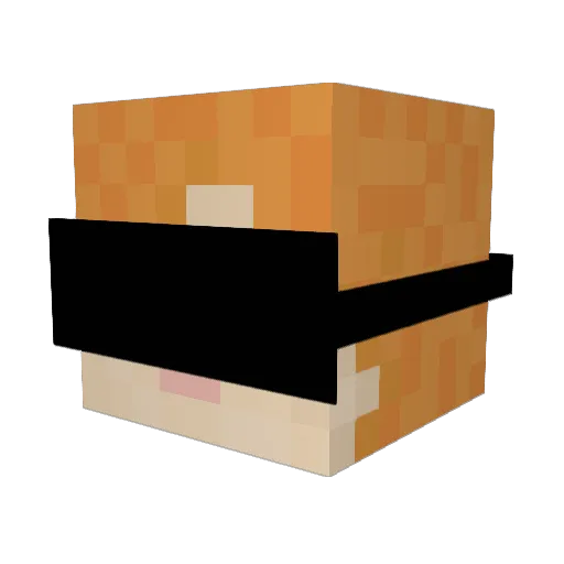 937S Minecraft avatar head, 3D render
