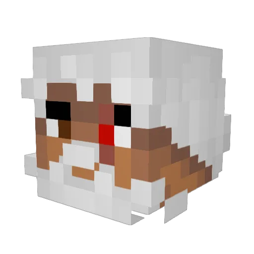 938awy Minecraft avatar head, 3D render