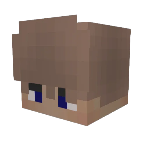 93W7 Minecraft avatar head, 3D render