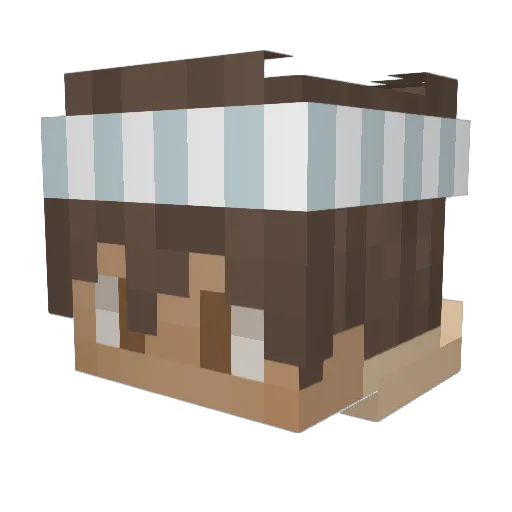 942m Minecraft avatar head, 3D render