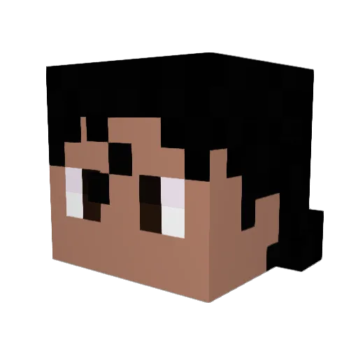 954_Rios Minecraft avatar head, 3D render