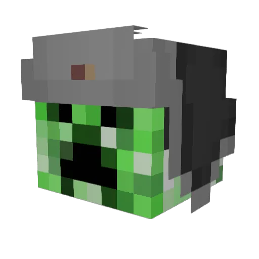 95Cr Minecraft avatar head, 3D render