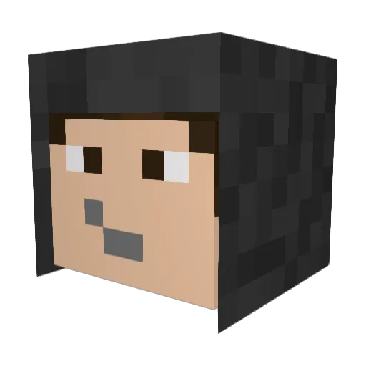 95Theses Minecraft avatar head, 3D render