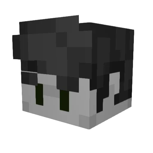 95ghosts Minecraft avatar head, 3D render