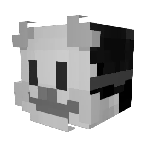 95q Minecraft avatar head, 3D render