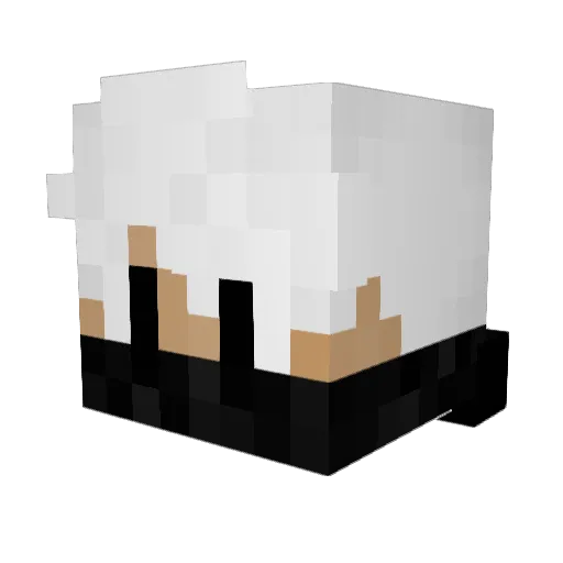 960711 Minecraft avatar head, 3D render