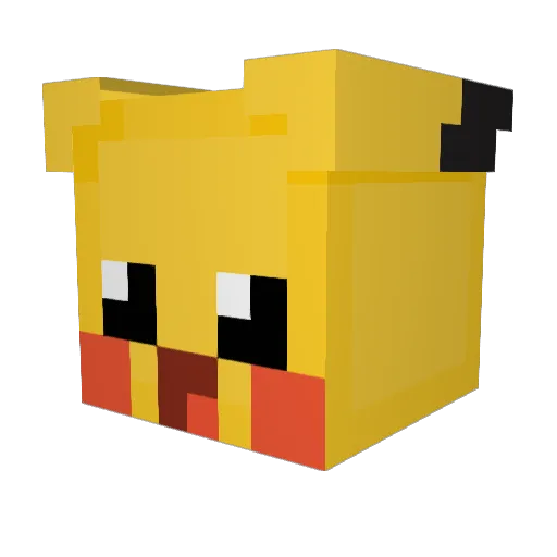 969m0 Minecraft avatar head, 3D render