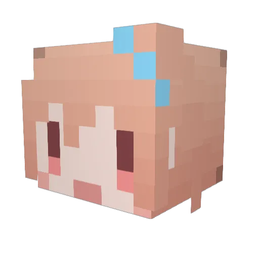 96Alice96 Minecraft avatar head, 3D render