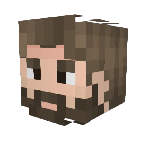 96Andreas Minecraft avatar head, 3D render