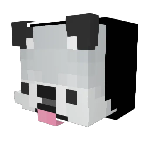 96no Minecraft avatar head, 3D render