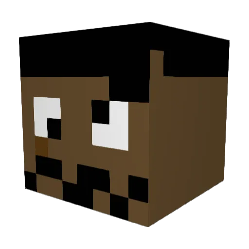 96yo Minecraft avatar head, 3D render