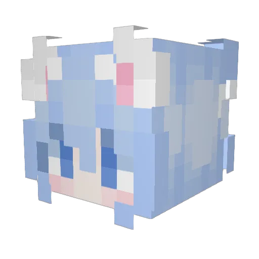 976974 Minecraft avatar head, 3D render