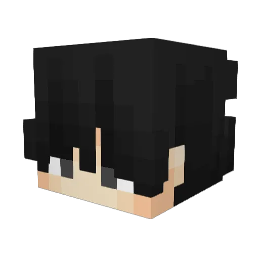 976m Minecraft avatar head, 3D render
