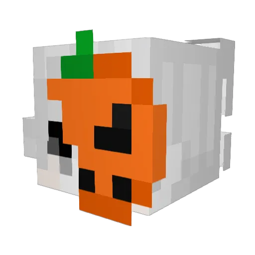 97ZM Minecraft avatar head, 3D render
