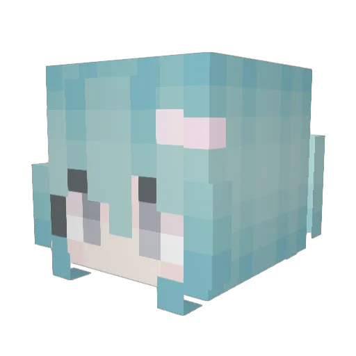 97angelics Minecraft avatar head, 3D render