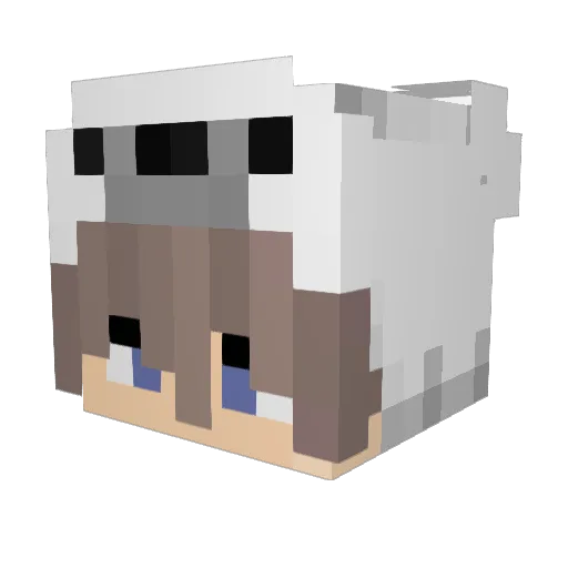 97shata Minecraft avatar head, 3D render