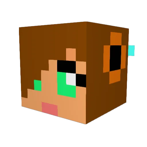 981933 Minecraft avatar head, 3D render