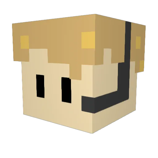 985playz Minecraft avatar head, 3D render