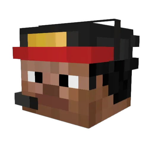 987789 Minecraft avatar head, 3D render