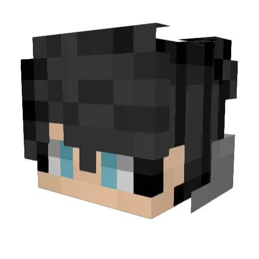 988z Minecraft avatar head, 3D render