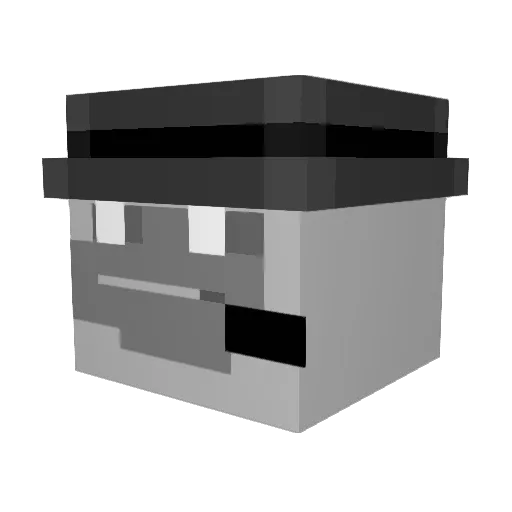 9898L Minecraft avatar head, 3D render