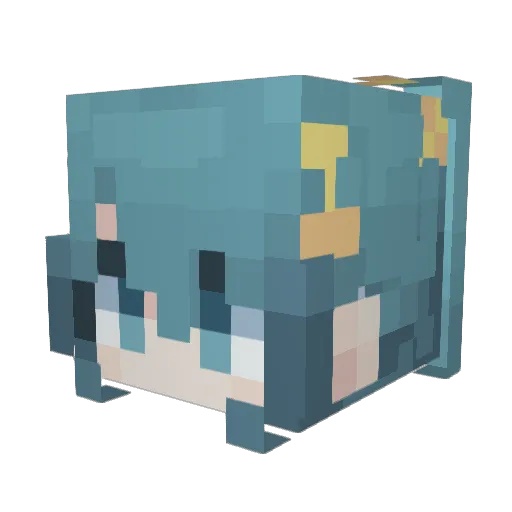 98Alex99 Minecraft avatar head, 3D render