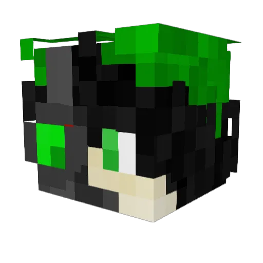 98cookie Minecraft avatar head, 3D render