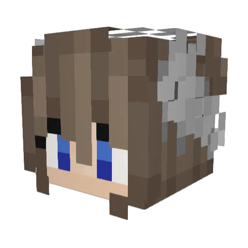98flix Minecraft avatar head, 3D render