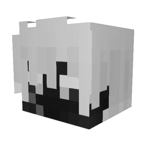 98lop Minecraft avatar head, 3D render
