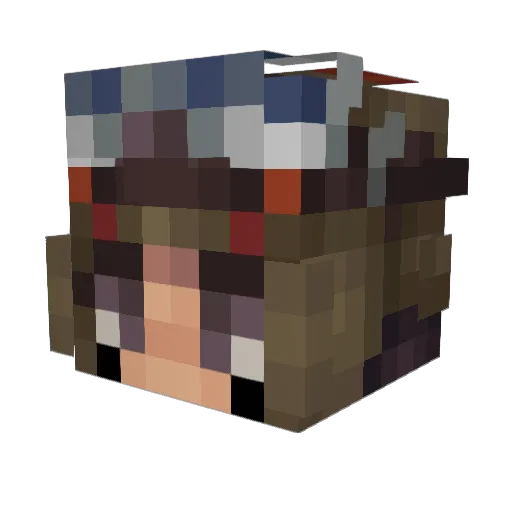 9919 Minecraft avatar head, 3D render
