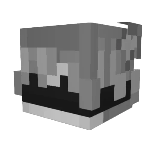 996S Minecraft avatar head, 3D render