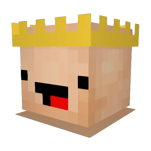 9999999999999991 Minecraft avatar head, 3D render