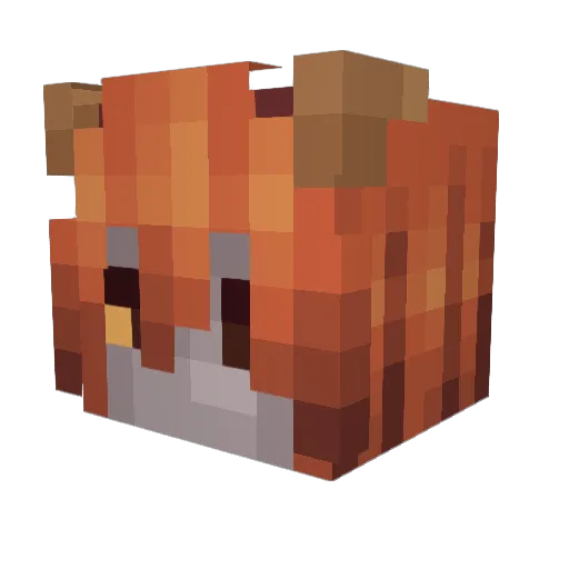999Deku Minecraft avatar head, 3D render