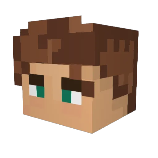 999fx Minecraft avatar head, 3D render