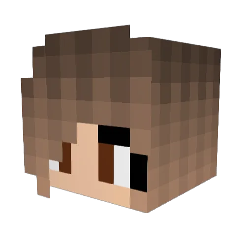 999lex Minecraft avatar head, 3D render