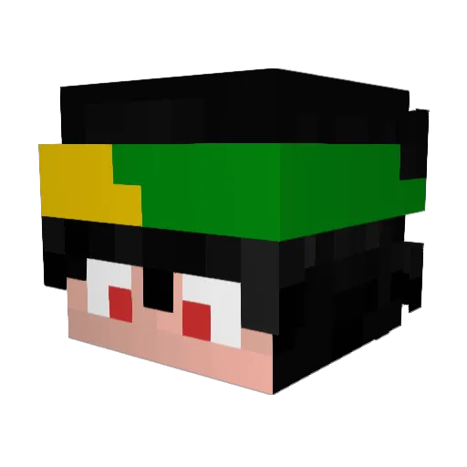 999sxL Minecraft avatar head, 3D render