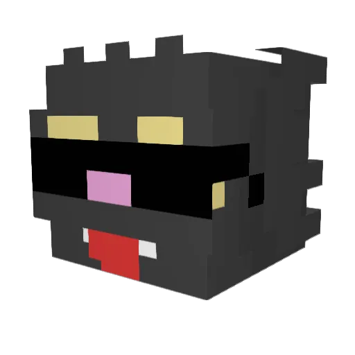 999tkx Minecraft avatar head, 3D render