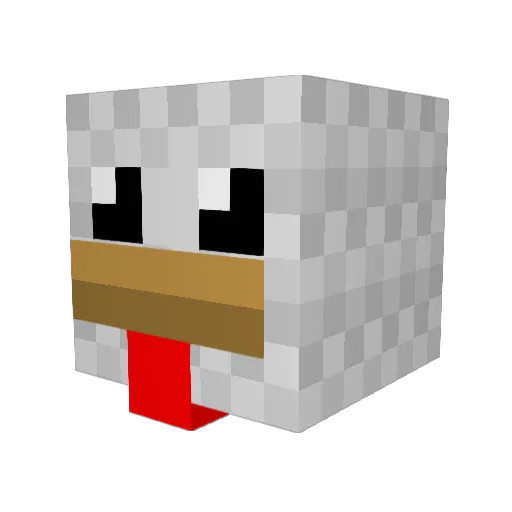 99Converse Minecraft avatar head, 3D render