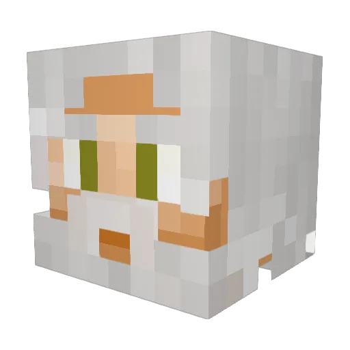 99Fletching Minecraft avatar head, 3D render