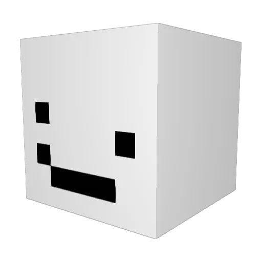 99OG Minecraft avatar head, 3D render