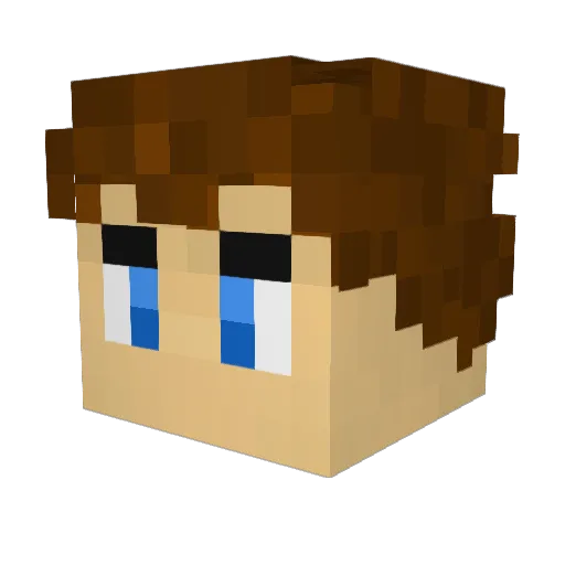 99TheDark Minecraft avatar head, 3D render