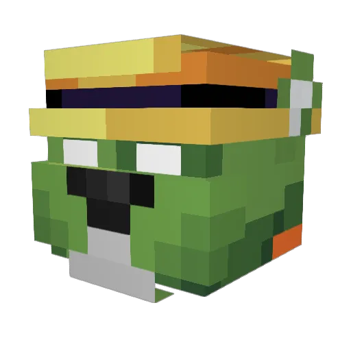 99Typor Minecraft avatar head, 3D render