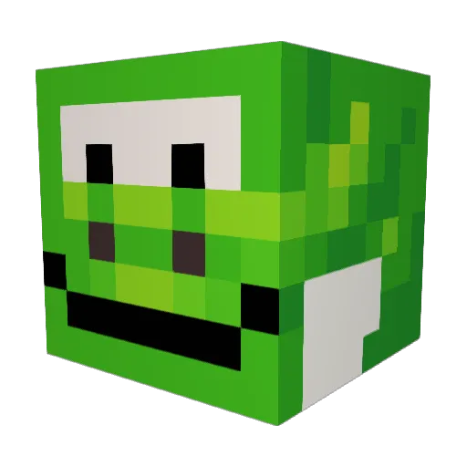 99Yoshi Minecraft avatar head, 3D render