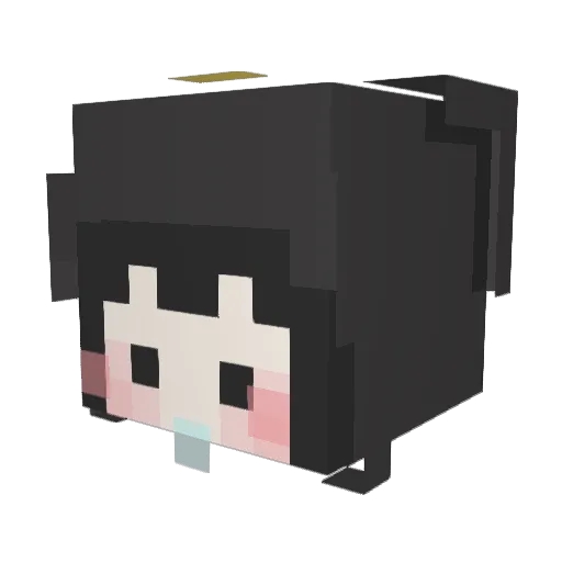 99_9290 Minecraft avatar head, 3D render